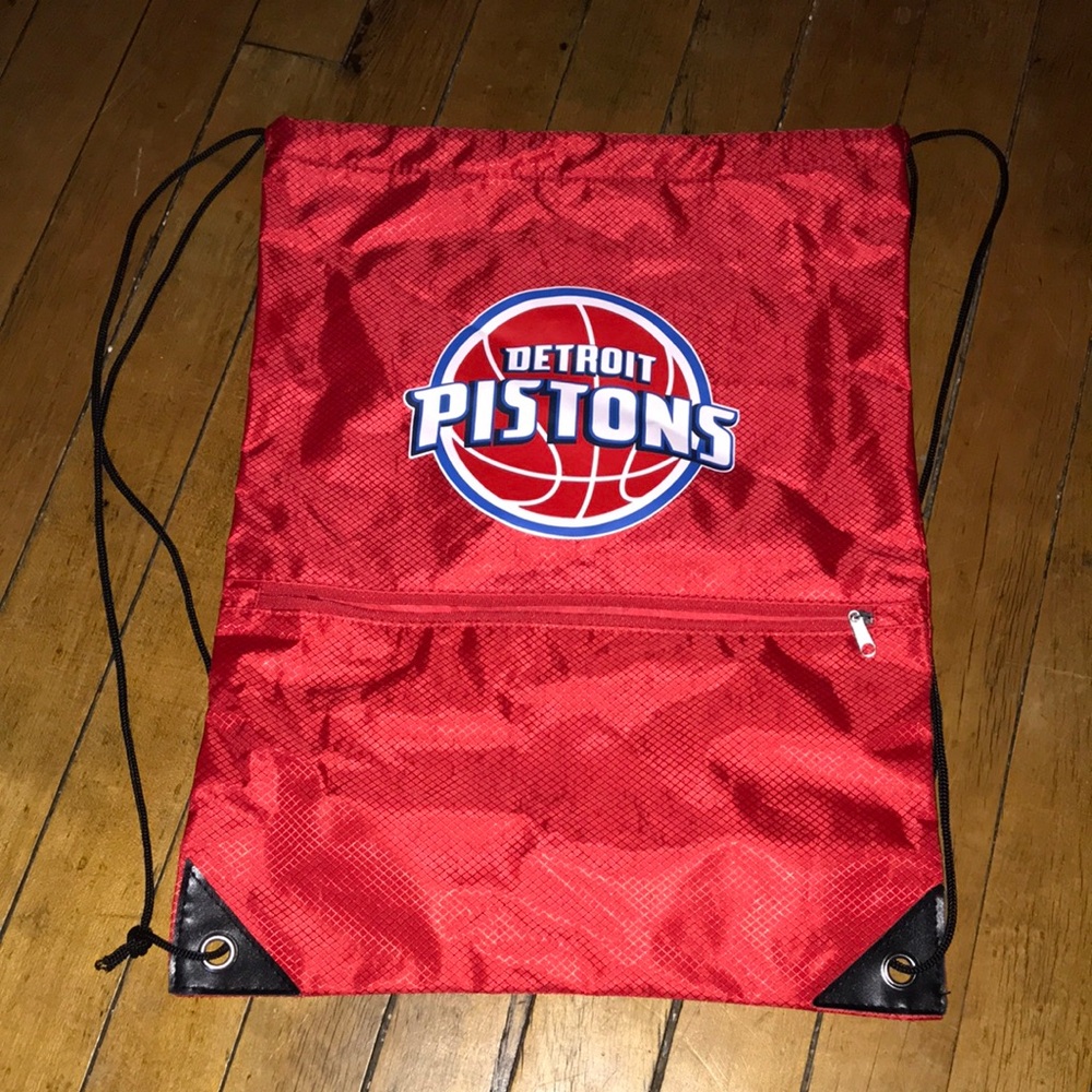 Detroit Pistons Kids Red Drawstring Sports Bag‎